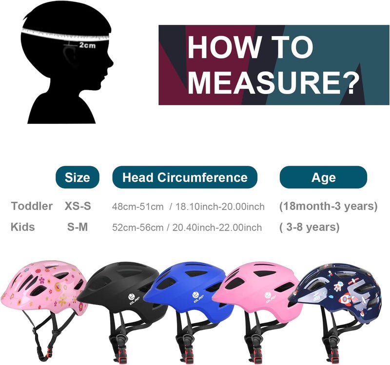 Glaf Baby Bike Helmet Toddler Helmets for 1 Year Old and up Infant Girls Boys Multi Sport Adjustable for Scooter Bicycle Kids Youth Child Skateboard Safety Cycling - Image 5